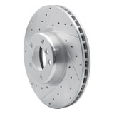 R1 12-21 BMW 228I Front Left Drilled & Slotted Silver Brake Rotor