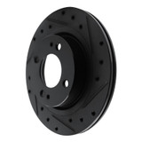 R1 16-25 Dodge Attitude (Mexico) Front Right Drilled & Slotted Black Brake Rotor