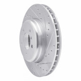 R1 11-16 BMW Z4 Front Right Drilled & Slotted Silver Brake Rotor