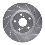 R1 69-70 Ford Galaxie 500 Front Right Drilled & Slotted Silver Brake Rotor