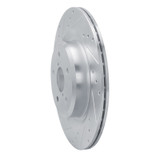 R1 19-25 Subaru ASCENT Rear Left Drilled & Slotted Silver Brake Rotor
