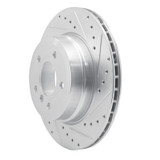 R1 08-13 BMW 135I Rear Right Drilled & Slotted Silver Brake Rotor