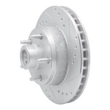 R1 73-73 Ford Galaxie 500 Front Right Drilled & Slotted Silver Brake Rotor