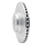 R1 07-08 BMW ALPINA B7 Front Right Drilled & Slotted Silver Brake Rotor