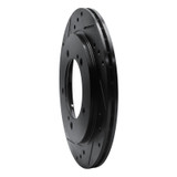 R1 99-04 Chevrolet Tracker Front Left Drilled & Slotted Black Brake Rotor