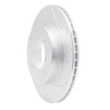R1 93-99 Dodge STEALTH Rear Right Drilled & Slotted Silver Brake Rotor