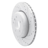 R1 04-10 BMW 650I Coupe Rear Right Drilled & Slotted Silver Brake Rotor