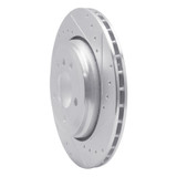 R1 01-06 BMW 330I Rear Right Drilled & Slotted Silver Brake Rotor