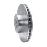 R1 00-03 BMW 530I Front Right Drilled & Slotted Silver Brake Rotor
