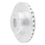 R1 05-06 Pontiac GTO Front Left Drilled & Slotted Silver Brake Rotor