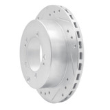 R1 91-99 Dodge STEALTH Rear Left Drilled & Slotted Silver Brake Rotor