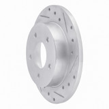 R1 84-88 Pontiac 6000 Rear Right Drilled & Slotted Silver Brake Rotor