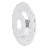 R1 11-15 VPG MV-1 Rear Right Drilled & Slotted Silver Brake Rotor