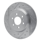 R1 11-15 VPG MV-1 Rear Left Drilled & Slotted Silver Brake Rotor