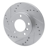 R1 91-06 BMW 323I Front Left Drilled & Slotted Silver Brake Rotor