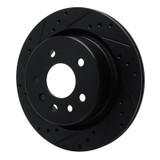 R1 01-01 Cadillac CATERA Rear Left Drilled & Slotted Black Brake Rotor