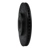 R1 14-19 Nissan Rogue Front Right Drilled & Slotted Black Brake Rotor