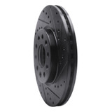 R1 16-21 Buick Regal Sportback Front Right Drilled & Slotted Black Brake Rotor