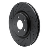 R1 14-19 Nissan X-Trail (Mexico) Front Left Drilled & Slotted Black Brake Rotor