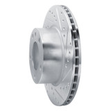 R1 82-88 BMW 528E Front Right Drilled & Slotted Silver Brake Rotor