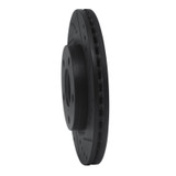 R1 13-19 Nissan SENTRA Front Right Drilled & Slotted Black Brake Rotor