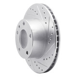 R1 76-82 BMW 530I Front Right Drilled & Slotted Silver Brake Rotor
