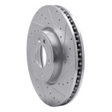 R1 18-20 Land Rover Range Rover Sport Front Right Drilled & Slotted Silver Brake Rotor