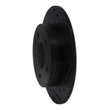R1 89-93 Nissan Maxima Rear Right Drilled & Slotted Black Brake Rotor