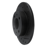 R1 86-06 Nissan TSURU (Mexico) Front Right Drilled & Slotted Black Brake Rotor