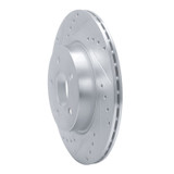 R1 19-24 Infiniti QX50 Rear Left Drilled & Slotted Silver Brake Rotor