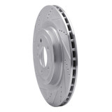 R1 13-25 Land Rover Range Rover Rear Left Drilled & Slotted Silver Brake Rotor