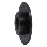 R1 80-83 Nissan 200SX Front Right Drilled & Slotted Black Brake Rotor