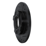 R1 82-86 Nissan Pulsar NX Front Right Drilled & Slotted Black Brake Rotor