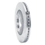R1 09-12 Chevrolet Colorado Front Right Drilled & Slotted Silver Brake Rotor