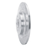 R1 19-25 Volvo XC40 Rear Right Drilled & Slotted Silver Brake Rotor