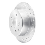 R1 90-96 Infiniti Q45 Rear Right Drilled & Slotted Silver Brake Rotor