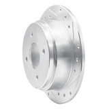 R1 90-92 Infiniti M30 Rear Right Drilled & Slotted Silver Brake Rotor