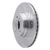 R1 03-05 Land Rover Range Rover Front Right Drilled & Slotted Silver Brake Rotor
