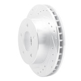R1 90-02 Chevrolet ASTRO Front Left Drilled & Slotted Silver Brake Rotor