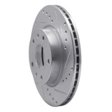 R1 02-05 Land Rover Freelander Front Right Drilled & Slotted Silver Brake Rotor