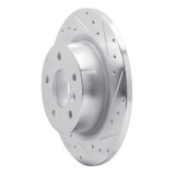 R1 94-04 Land Rover Range Rover Rear Right Drilled & Slotted Silver Brake Rotor