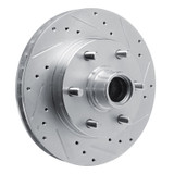 R1 88-96 Chevrolet C2500 Front Right Drilled & Slotted Silver Brake Rotor
