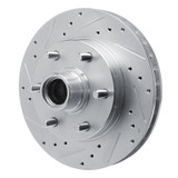 R1 88-96 Chevrolet C2500 Front Left Drilled & Slotted Silver Brake Rotor
