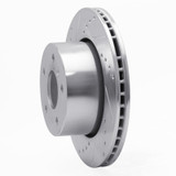R1 99-04 Land Rover Discovery Front Left Drilled & Slotted Silver Brake Rotor