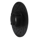 R1 63-79 Austin Healey Sprite Front Left Drilled & Slotted Black Brake Rotor