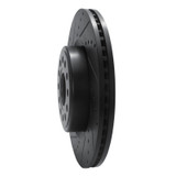 R1 19-25 Ram 1500 Front Left Drilled & Slotted Black Brake Rotor