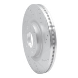 R1 07-15 Mazda CX-9 Front Right Drilled & Slotted Silver Brake Rotor