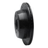 R1 98-05 Chevrolet S10 Rear Right Drilled & Slotted Black Brake Rotor
