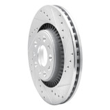 R1 05-09 Ford Five Hundred Front Right Drilled & Slotted Silver Brake Rotor