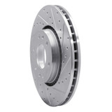 R1 02-09 Buick Rainier Front Right Drilled & Slotted Silver Brake Rotor